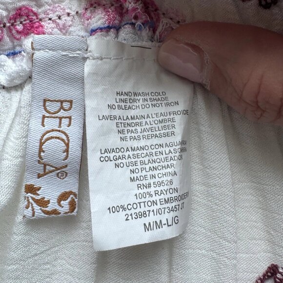 BECCA | Embroidered tank dress swim cover up | Size M/L - Picture 7 of 7